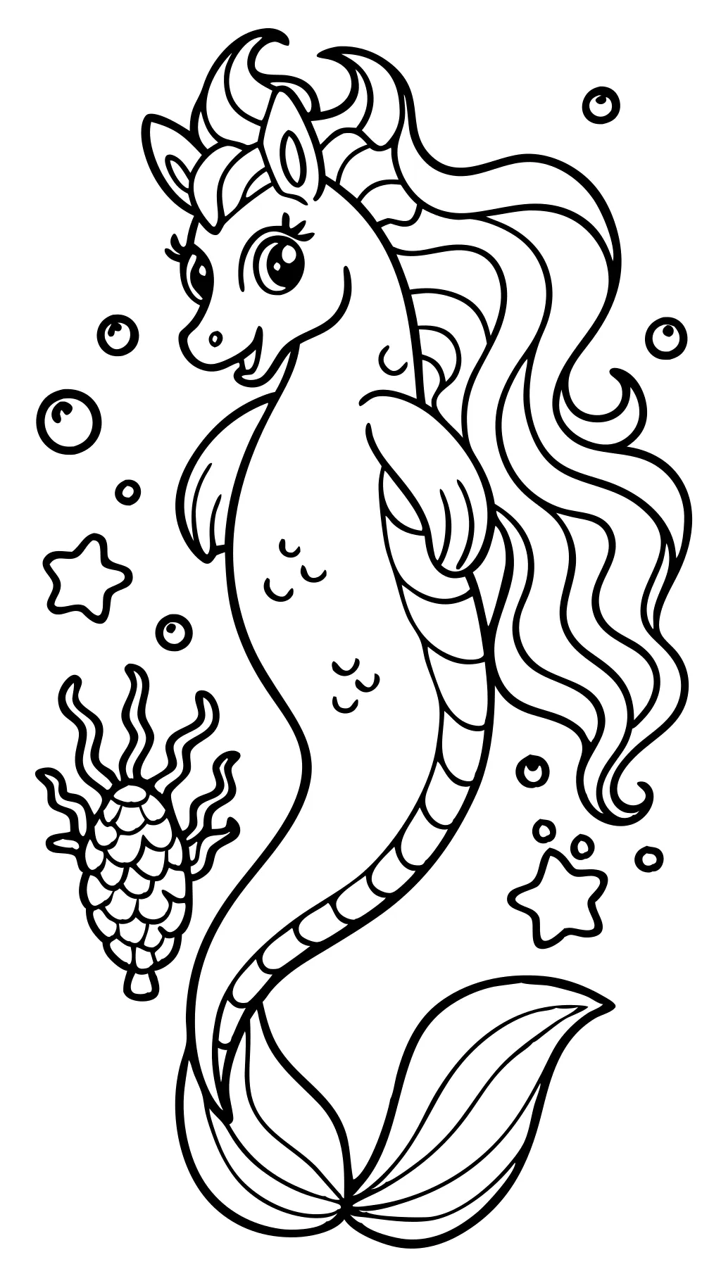 Unicorn Mermaid Pages para colorear